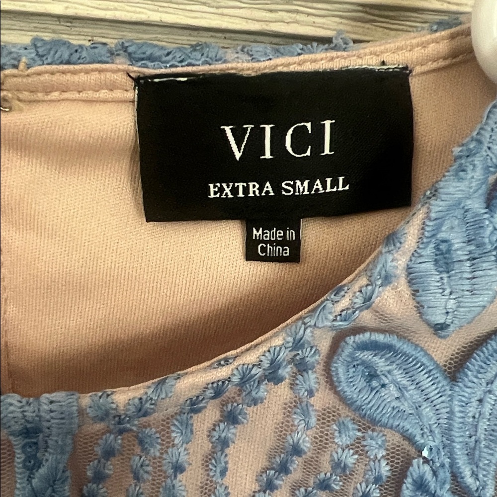 Vici Periwinkle Lace Long-Sleeve Mini Dress - Picture 4 of 6